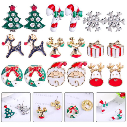 9pair Xmas Earrings 2