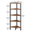 Rustic Corner Shelf Vintage Industrial Bookcase Metal Side End Display Storage Cabinet Unit 5