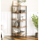 Rustic Corner Shelf Vintage Industrial Bookcase Metal Side End Display Storage Cabinet Unit 2