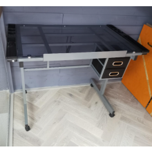 Adjustable Drawing Table Metal Storage Drafting Desk Compact Craft Artist Workspace
