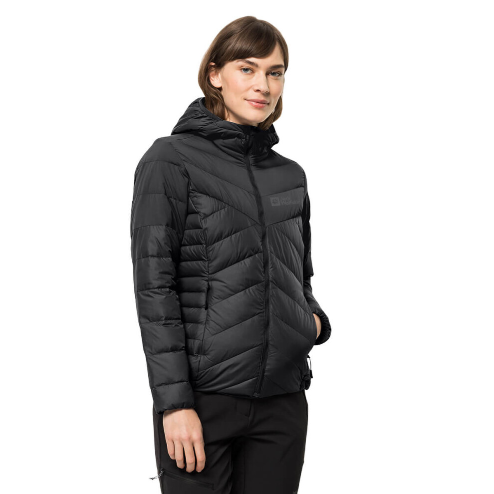 Jack Wolfskin (Xs, ) Tundra Down Water Repellent Hoody Style Jacket Black