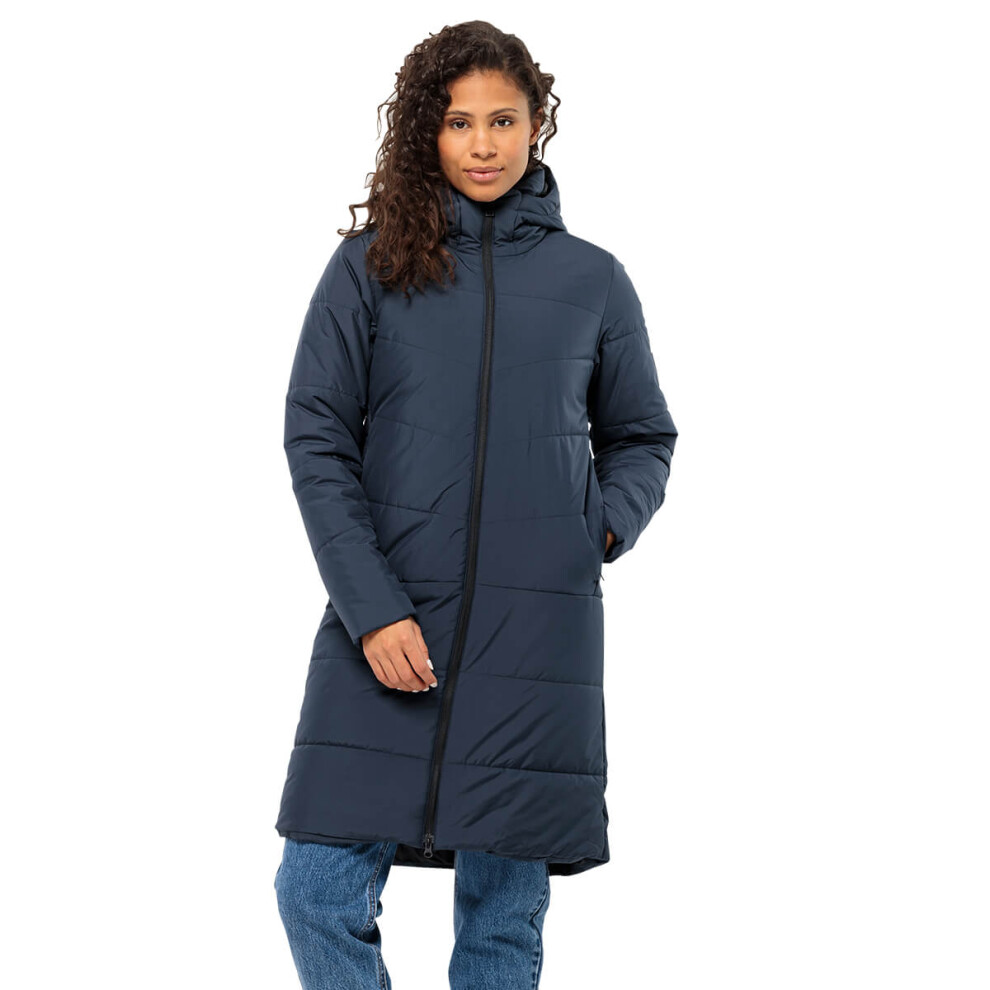 (XL, Night Blue) Jack Wolfskin Womens Deutzer Insulated Breathable Warm Winter Jacket