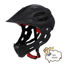 (black) Outdoor Sports Children's Full Face Helmet Balance Bike Scooter Bike Riding