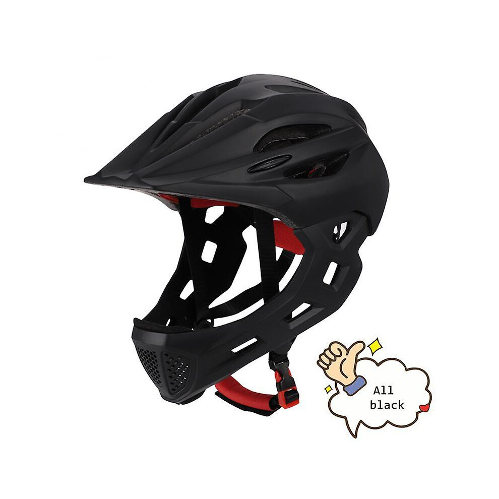 (black) Outdoor Sports Children's Full Face Helmet Balance Bike Scooter Bike Riding-image-OPC-PDRY8WH-NEW