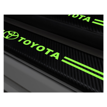 (TOYOTA) Car Door Sill Sticker Luminous Leather Texture