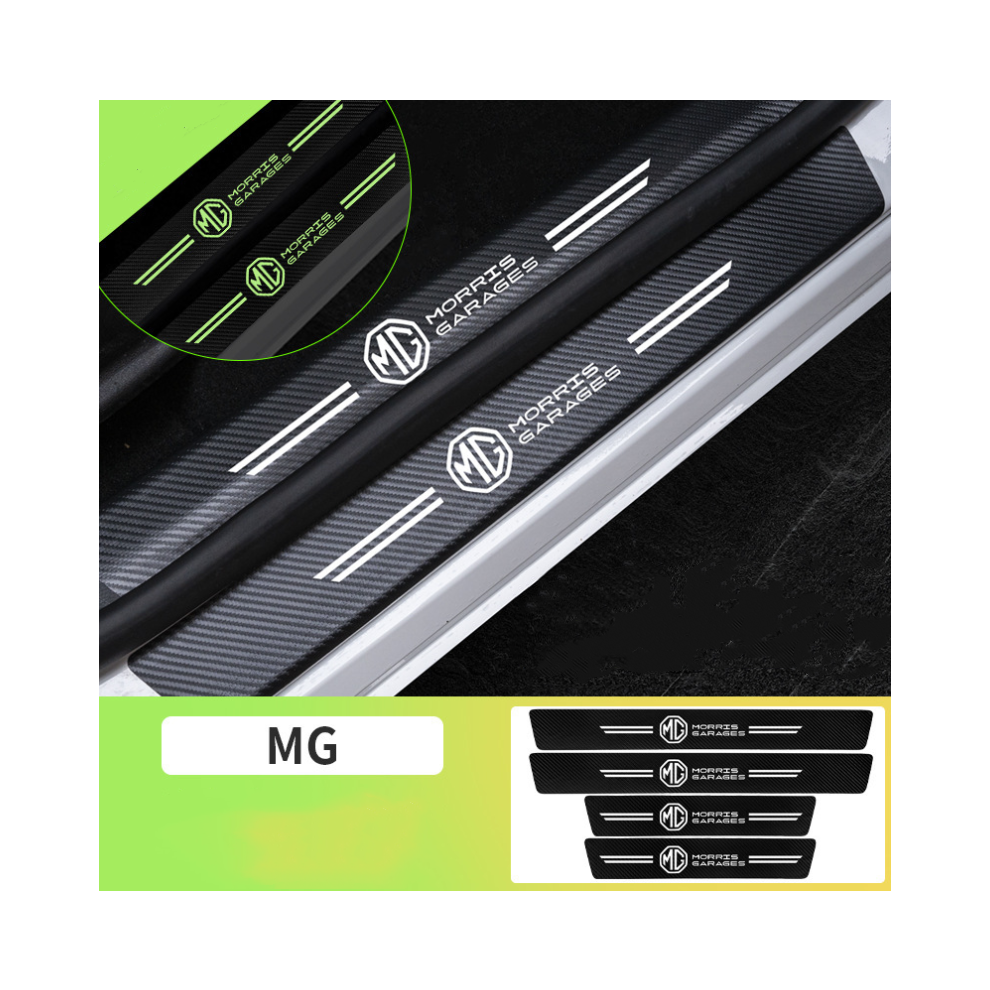 (MG) Car Door Sill Sticker Luminous Leather Texture-image-OPC-PDRV7FH-NEW