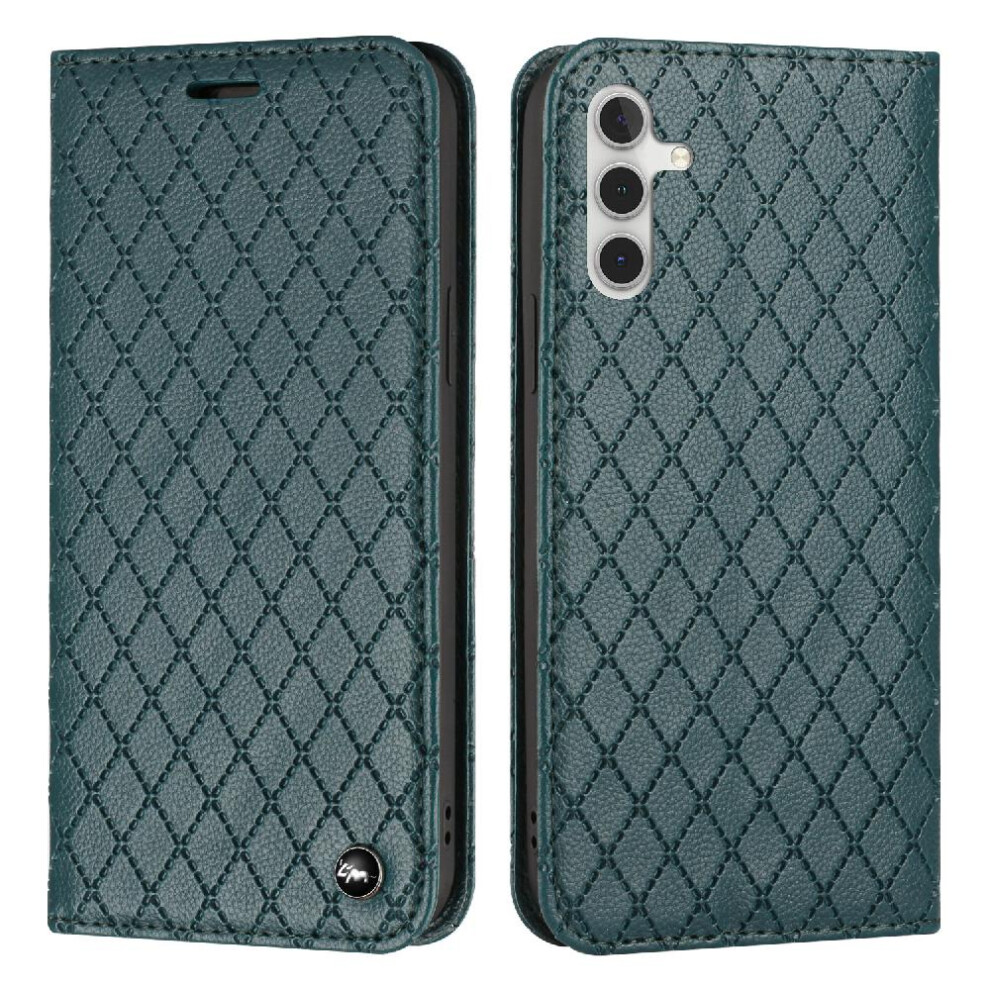 (Green) Case For Samsung Galaxy A25 5G Wallet Flip Card Slots Holder Business Magnetic Shell Green 764762653361