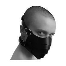 Smog Mask Breathable Leather Mask Black Motorcycle Mask Windproof Pu Leather Dust Mask One Size