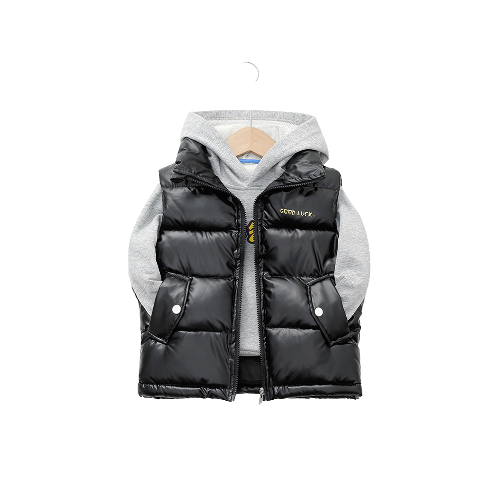 (Black, 9-10Years) Kids Boy Girls Vest Warmer Gilet Light Jacket Coat