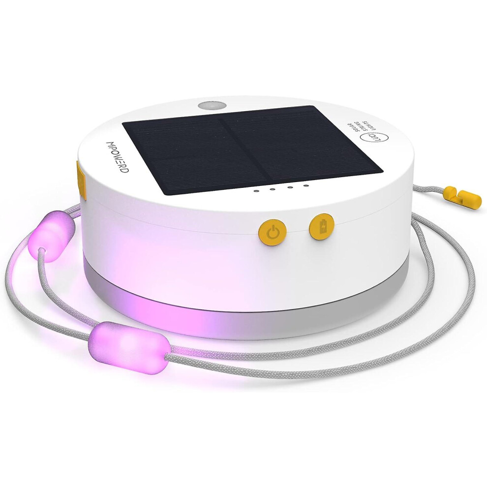 (white) Luci Color Solar String Lights   Phone Charger: Rechargeable Via Solar Or Usb-c, 18 Cord, 100 Lumens Leds, 7 Color Modes, Lasts Up To 15 Hours, Waterp