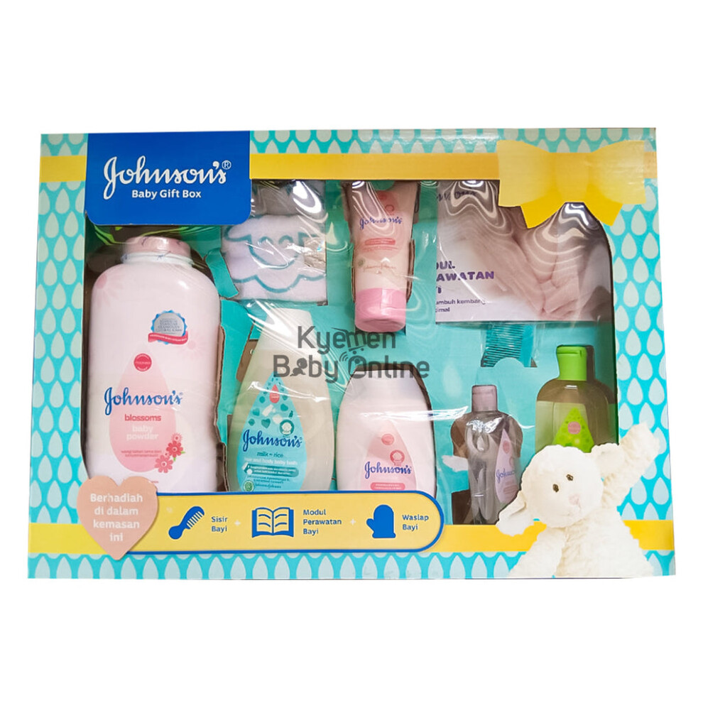 Johnson's Baby Care Baby Gift Set with Organic Cotton Baby Dress 8 Pcs