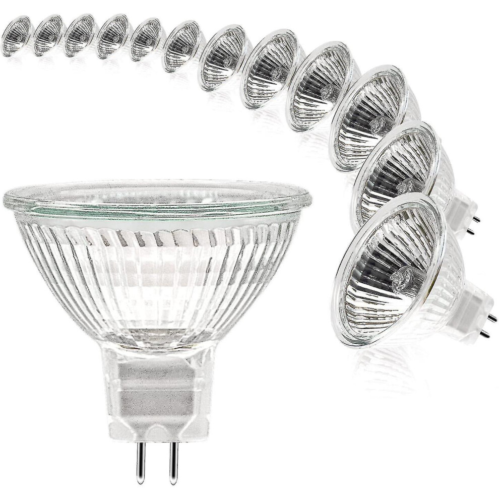 Mr16 Spot Bulb, 12V 20W Bulb, Gu5.3 Bulb Dimmable 2 Pin Halogen Bulbs Warm White 2700K, Pack Of 12 (Mr16-20W-12P) [Xh] Light