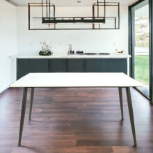 (White Matt) 120cm Modern 4 Seater Ceramic Rectangle Shape Top Kitchen & Dining Room Table
