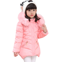 (Pink, 9-10Years) Kids Girls Winter Jackets Hooded Coats Warm Thick