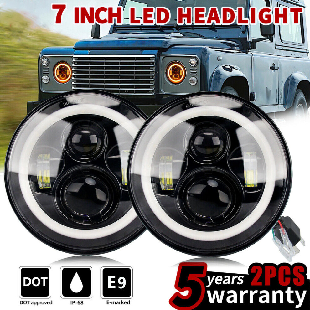 7" Led Headlights For Land Rover Defender 90 110 7361288147959