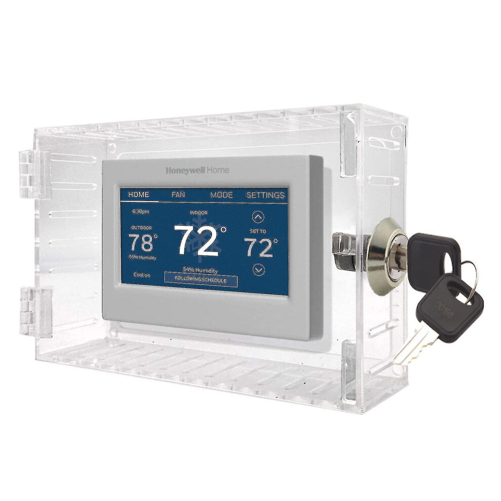 Universal Thermostat Lock Box With Key Clear Large Thermostat Guard For Thermostat On Wall Thermostat Guard Thermostat Cover