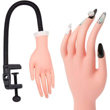 Nail Training Practice Hand For Acrylic Nails, Fake Hand Manicure Practice Tool Nails Practice, Flexible Bendable Mannequin Hand