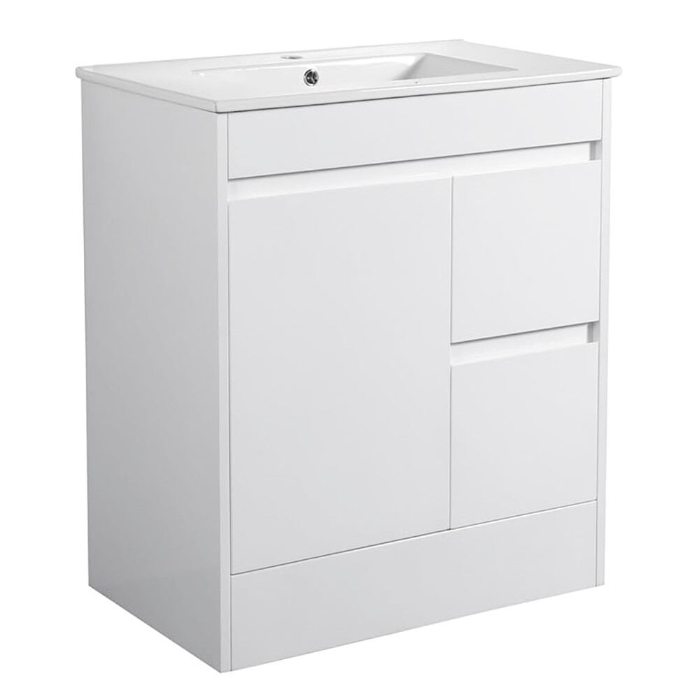 750mm Bathroom Vanity Unit & Sink Storage Furniture Ceramic White Basin