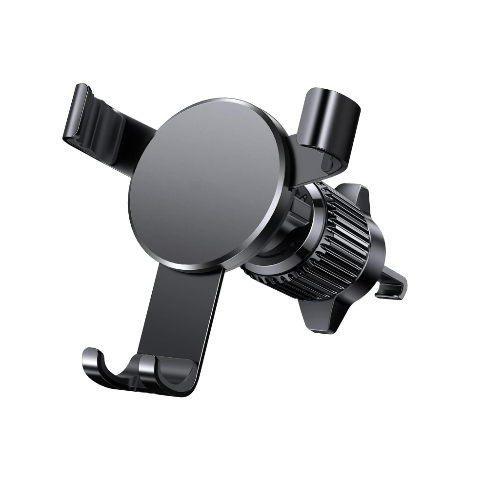 Chronus Car Phone Holder Air Vent, Car Phone Mount With Upgrade Hook Clip Gravity, Universal Aluminum Car Cradle(Black) Black 9331562997134