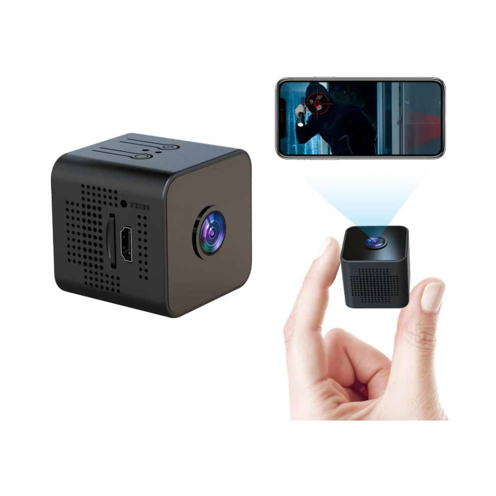 Chronus 1080P Mini Wifi Wireless Hidden Camera, Hidden Secret Baby Monitor Home Security Surveillance Cam With Night Vision Motion Detection(Black) 9331758453505