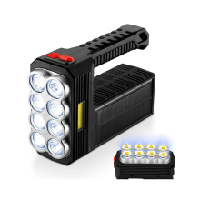 Flashlight Led Searchlight Lantern,4 Modes Camping Light 1600lm Handheld Lamp, USB Rechargeable Torch Lantern,Outdoor Emergency Flashlight(Black)