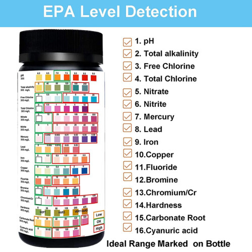 16-in-1 Water Test Kit Tap Water Test Strips 2