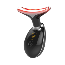 Chronus Red Light Therapy for Face, 7 Color Led Face Skin Rejuvenation for Face & Neck Beauty Device, Black