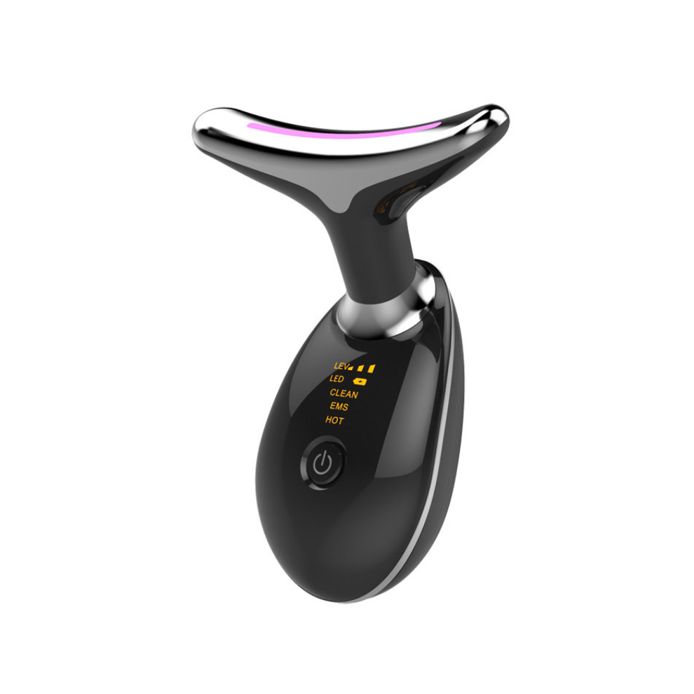 Chronus Black V-Shaped Skin Tightening Anti Wrinkles Machine, Electric Neck Facial Massager,