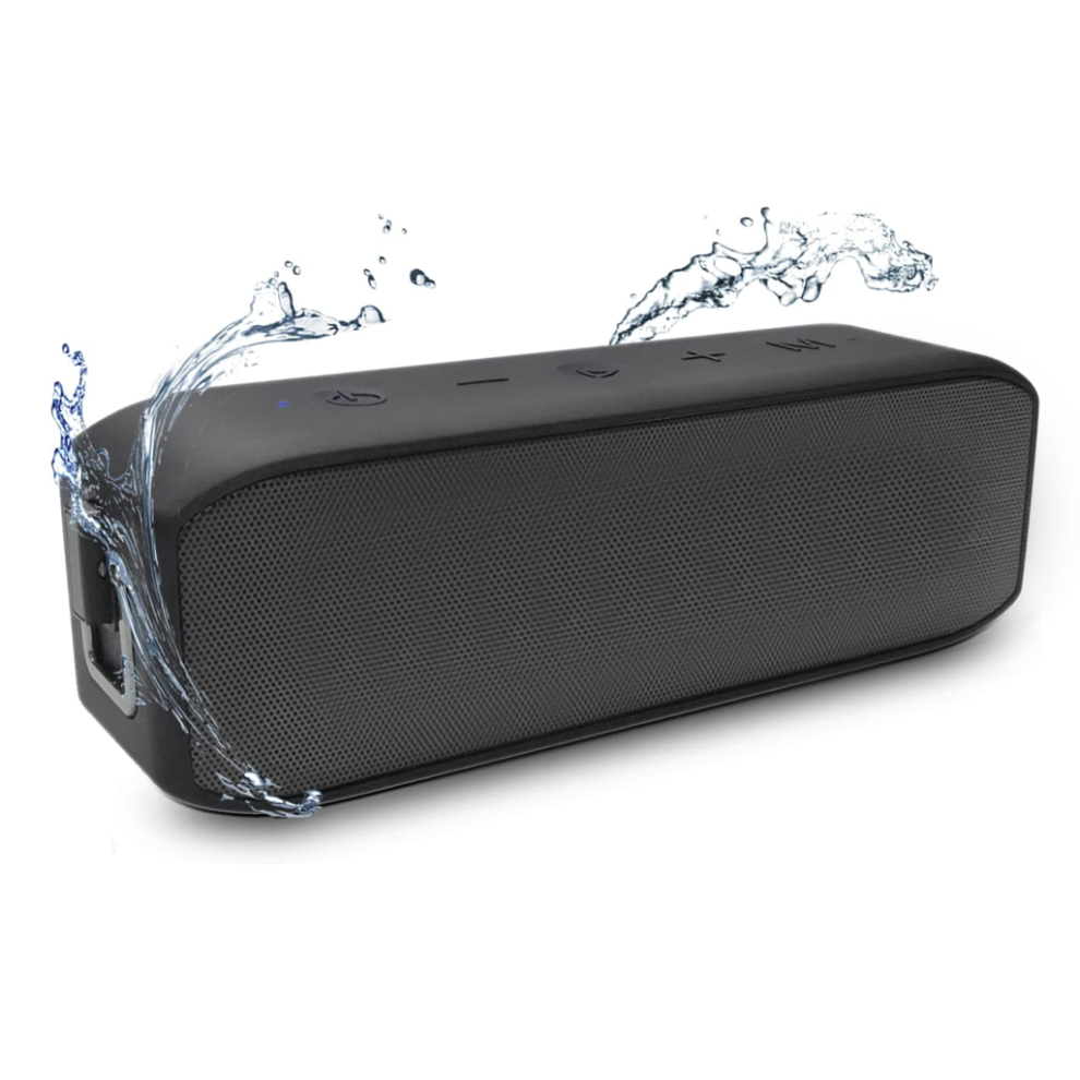 Chronus Bluetooth Portable Speaker IPX7 Waterproof, 20W Wireless Speaker Loud Stereo Sound, Black