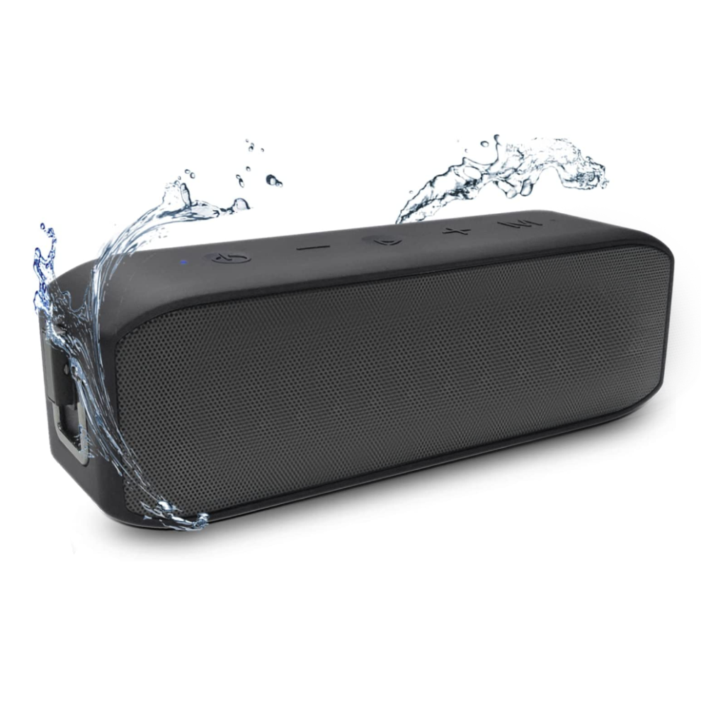 Chronus Bluetooth Portable Speaker Ipx7 Waterproof, 20W Wireless Speaker Loud Stereo Sound, Black 9331562944169