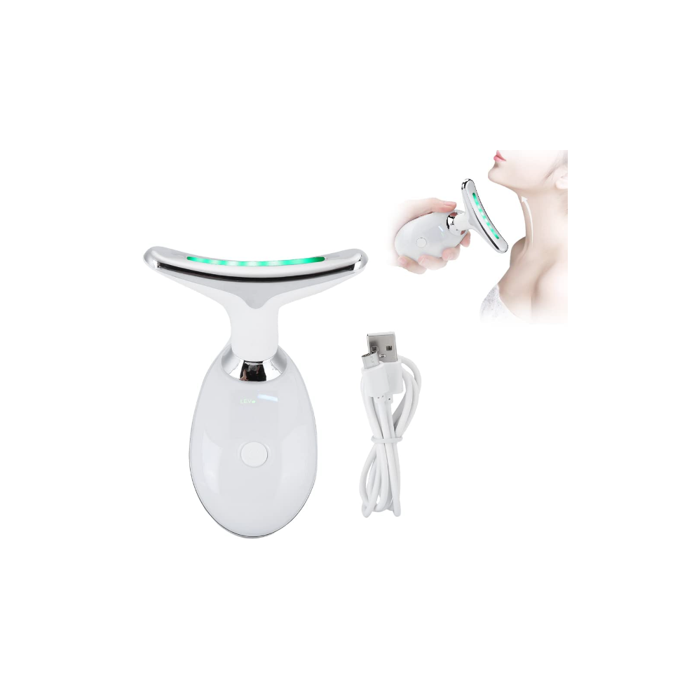 Chronus White V-Shaped Skin Tightening Anti Wrinkles Machine, Electric Neck Facial Massager,