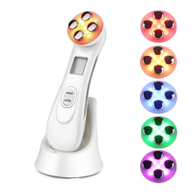 5 in 1 Radio Frequency Skin Tightening Machine, RF Ion Mesotherapy Face Beauty Massager, White
