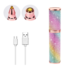 Facial Hair Removal, 2 in 1 Facial Hair Removal for Women, Eyebrow Razor and Painless Hair Remover, Gold