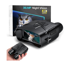 Binoculares de caza con visión nocturna 4K, batería recargable y detección de movimiento