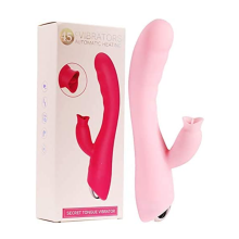 Vibrador para Mulher - 30 Modos de Vibra??o, L?ngua de Choque Duplo (Rosa)