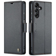 (Black) CaseMe Case For Samsung Galaxy A14 4G/5G Kickstand Shockproof Case Wallet Case Card Slot Anti Fraud