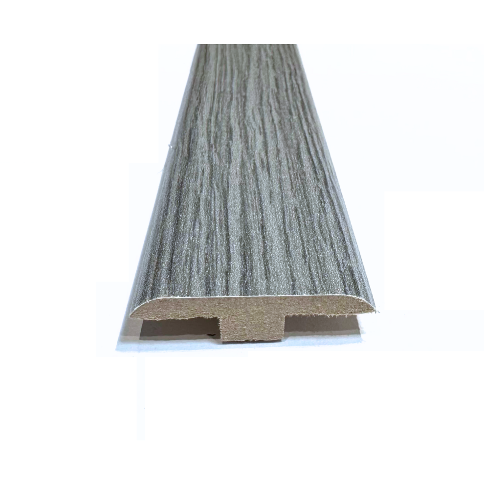 (0.9m, Texas Grey Oak) Solid Laminate/Wood Floor MDF Threshold Strip T Bar