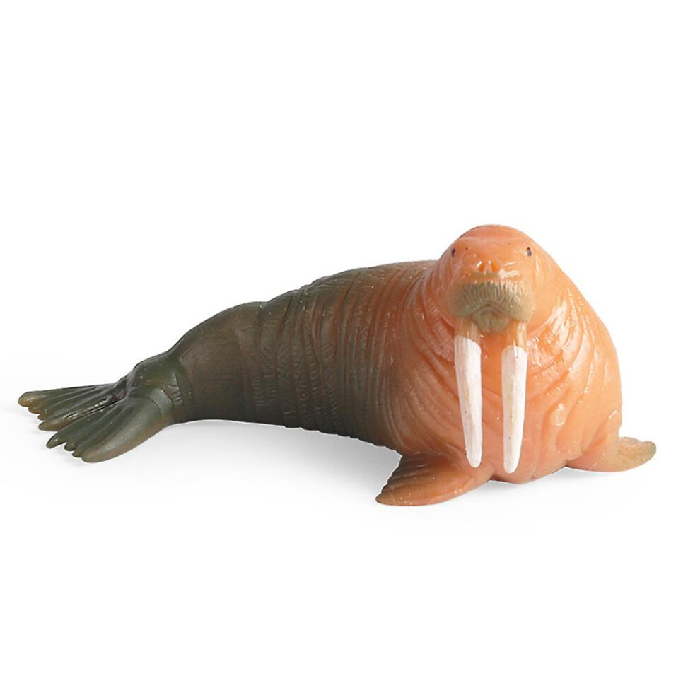 Simulated Pinch Decompression Release Toy Soft Rubber Walrus Seal Sea Lion Marine Animal Model