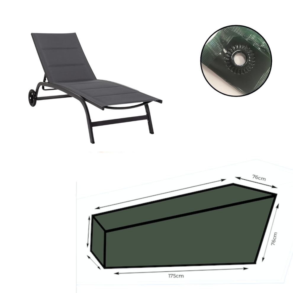 Yuzet Xt Sun Lounger Cover Outdoor 100% Waterproof Extra Strong