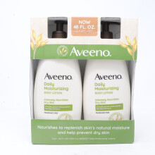 Aveeno Dagelijkse Hydraterende Bodylotion voor Droge Huid, (2x24 FL. OZ (48 FL. OZ.)