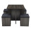 Living And Home Dining Table and Chairs Set Grey Wooden Table and 4 Storage Stools Dining Set 4
