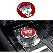 Enamel Jaguar Red For Jaguar Tuning Gear Shift Trim Sticker Xf Xe Xjl F-pace Center Gear Knob Cover Glitter
