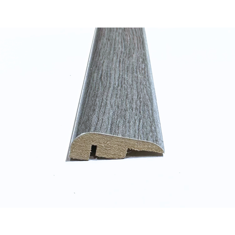(0.9M, Boston Grey Oak) Solid Laminate/Wood Floor Mdf Threshold Strip End Profile 5056524014783
