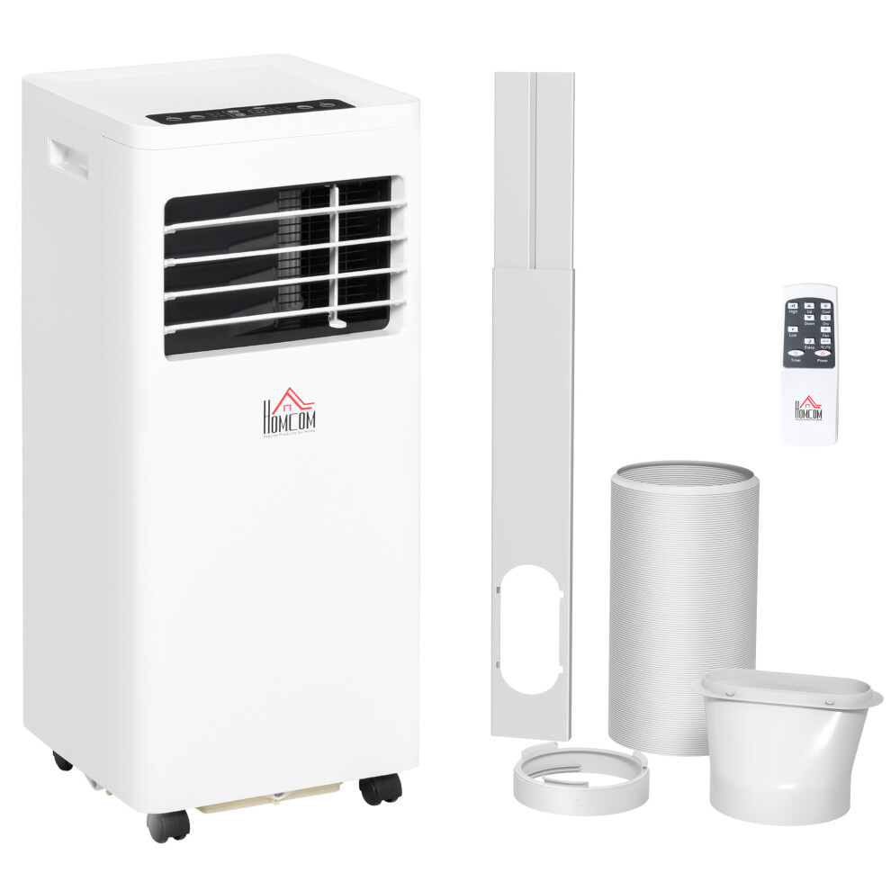 HOMCOM Mobile Air Conditioner White W/ Remote Control Cooling Ventilating 557W