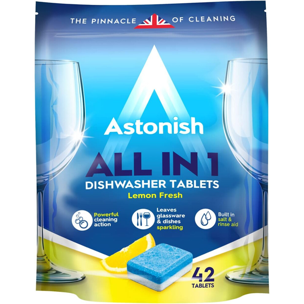 Astonish All in 1 Dishwasher Tablets Lemon 42 Tablets