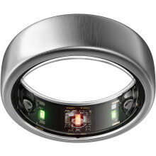 (8, Brushed Titanium) Ring Gen3 Heritage - Silver - Size 8 - Smart Ring  - Sleep Tracking Wearable - Heart Rate - Fitness Tracker
