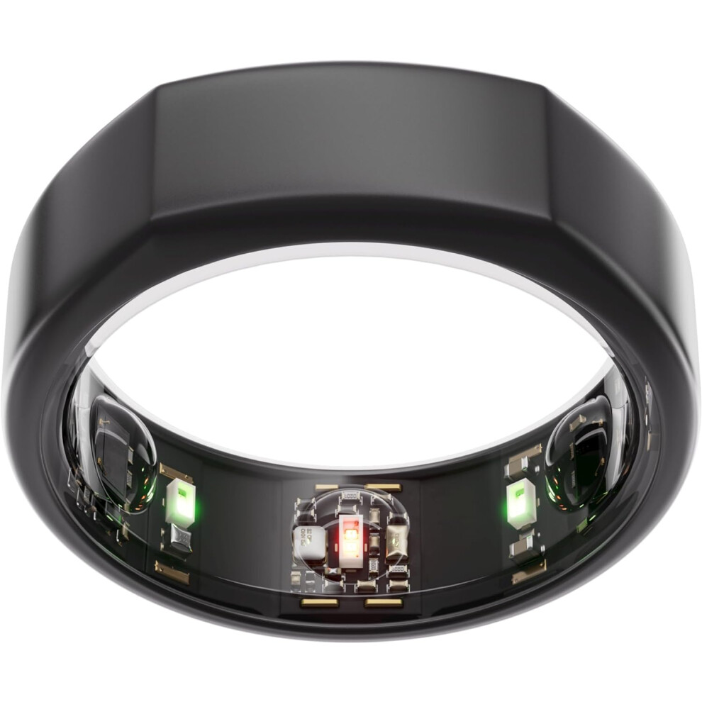(9, Stealth) Ring Gen3 Heritage - Silver - Size 8 - Smart Ring  - Sleep Tracking Wearable - Heart Rate - Fitness Tracker