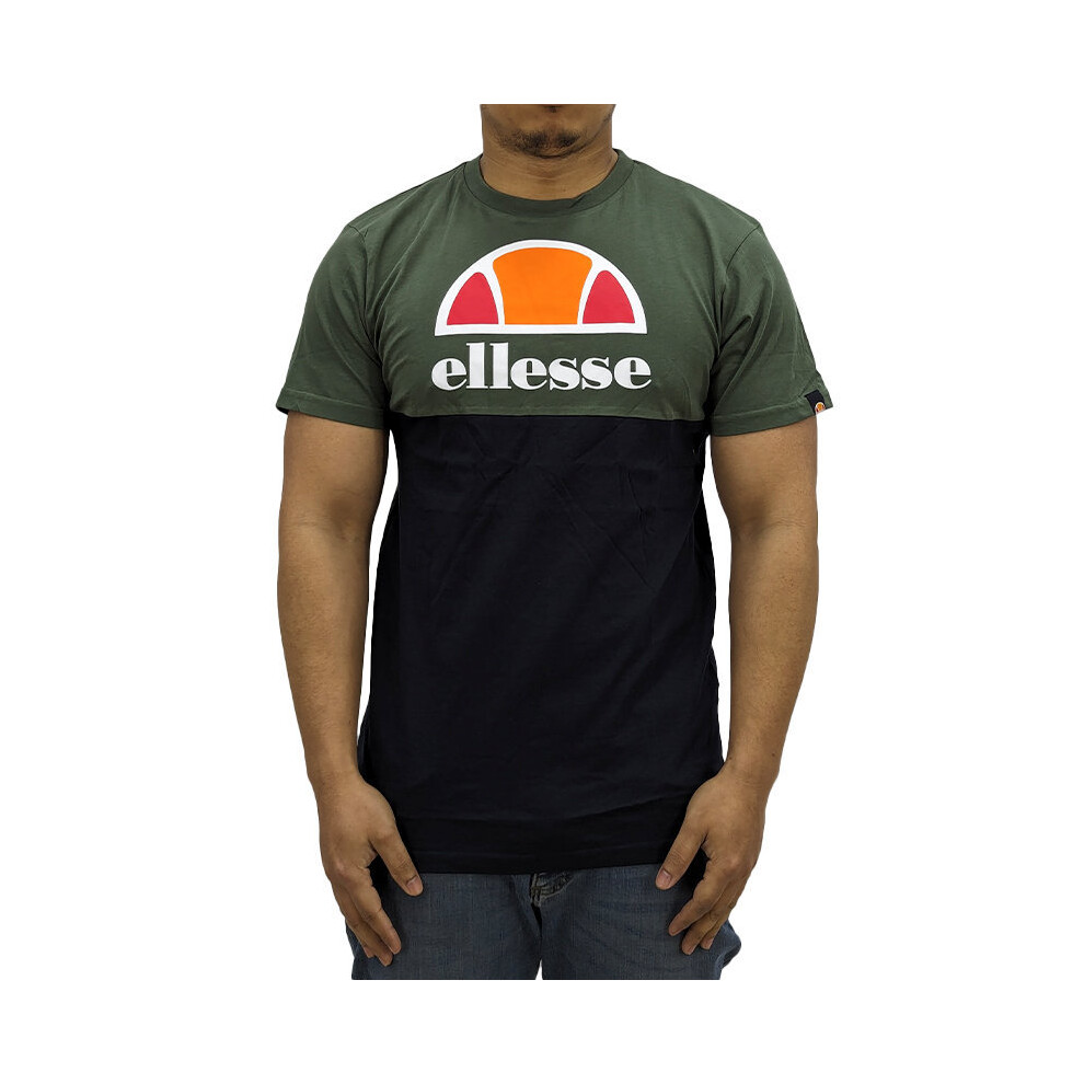 Ellesse (Green And Black, L) Arbatax Men's T Shirts Casual Cotton Tee Green,Black