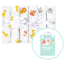 100% Organic Cotton Muslin Cloths for Baby Breathable & Soft Muslin Squares Burp Cloths born Essentials