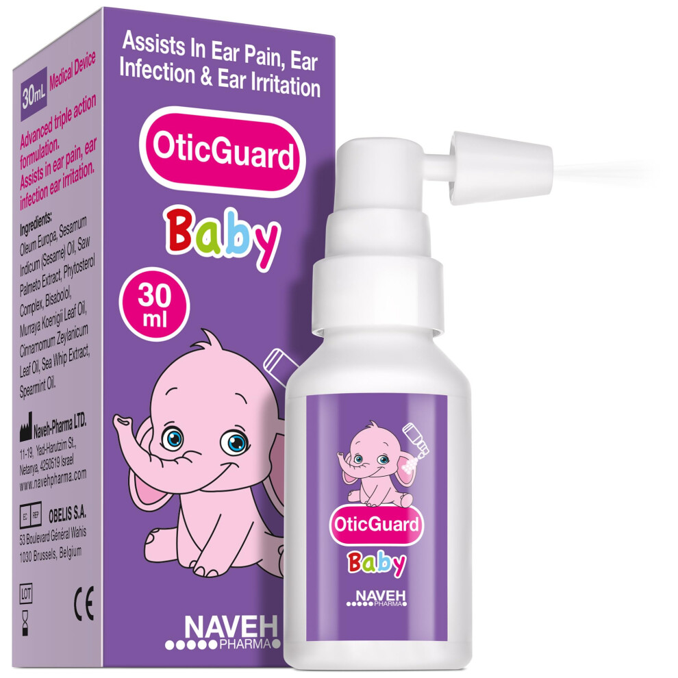Naveh Pharma Otic Guard Baby- Natural Herbal-Oil Blend Spray ÂFor Ear Infections And Ear Pain In Babies Â Ear Wax Removal, Ear